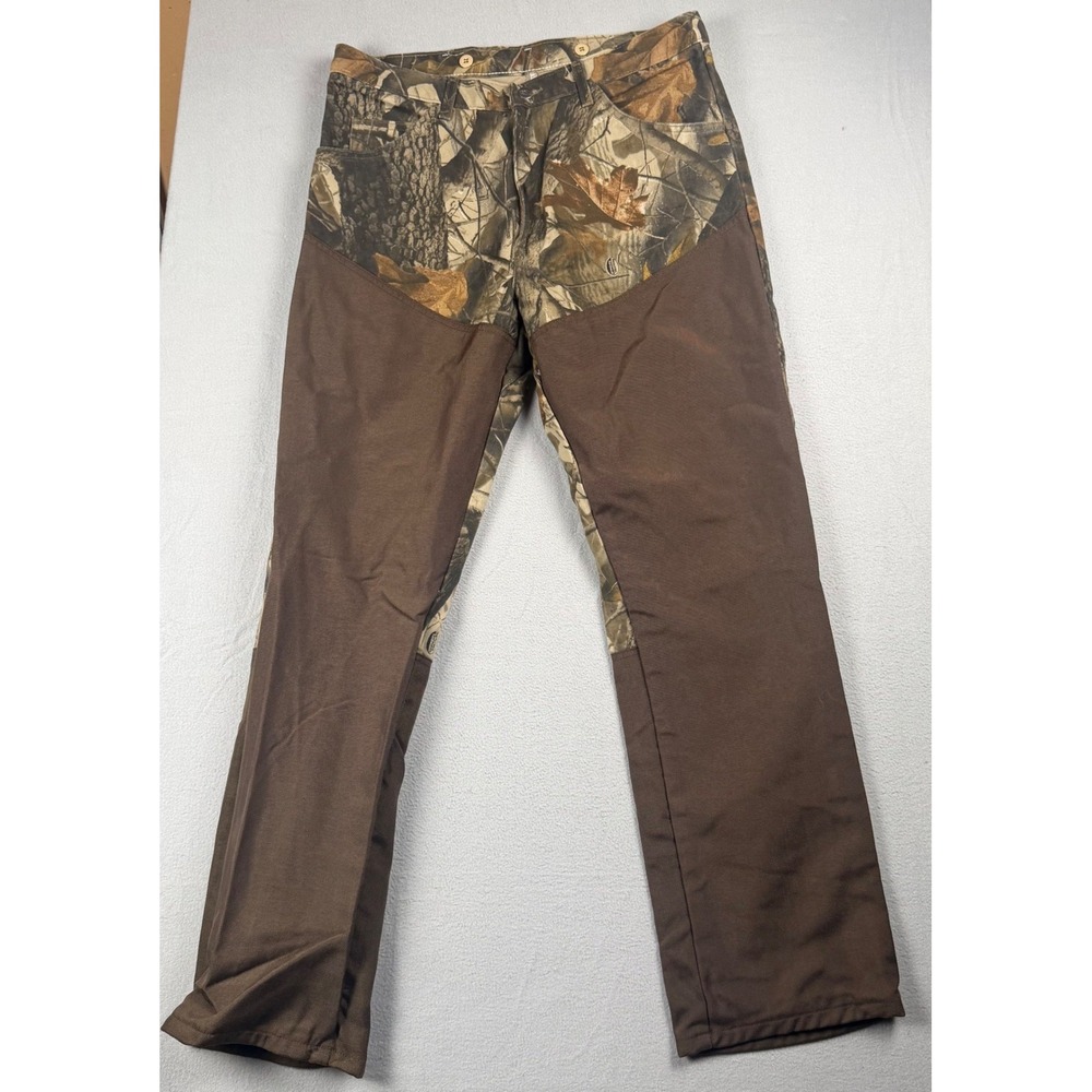 Pro Gear by Wrangler Mens 36x32 Camo Brush Guard Hunting Pants Realtree PG101HW